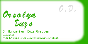 orsolya duzs business card